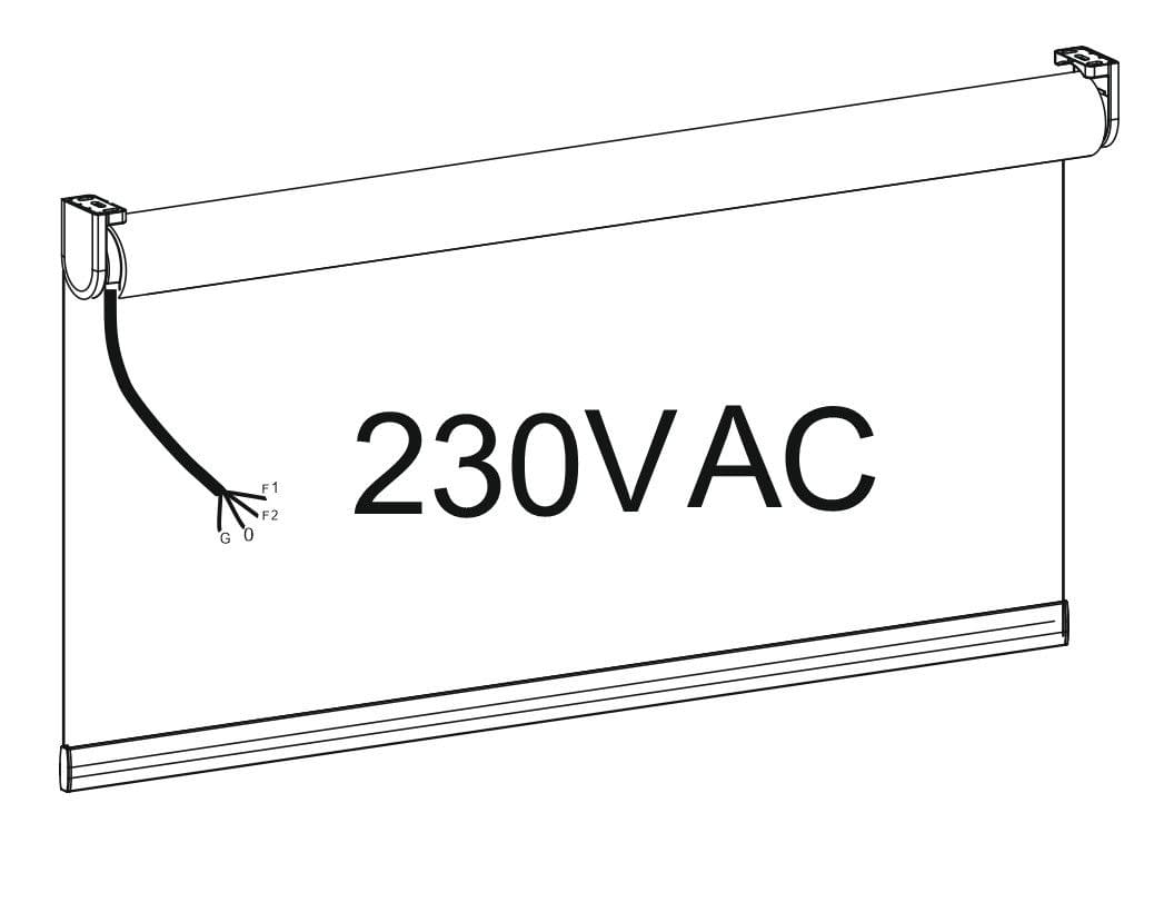 Rullgardiner med 230V AC elmotor