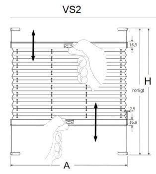 Configurator plissegardin vs2 dimensions