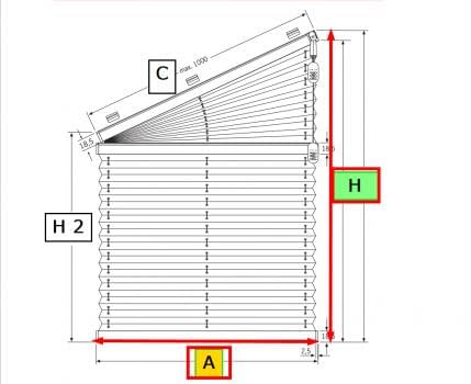 Configurator plissegardin special dimensions