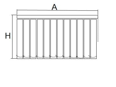 Configurator vertical blind dimensions