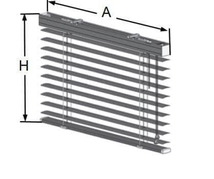 Configurator aluminiumpersienn 50 mm dimensions