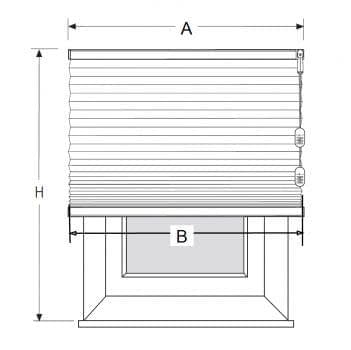 Configurator plissegardin dimensions