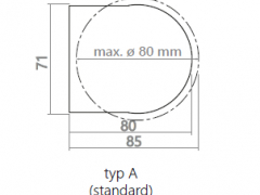 002-Bracket RBF RT45F rullgardiner Typ A dimensioner 001