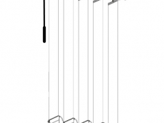 000-3012 Lamellgardin standard med vridpinne och vaggkonsol