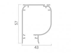 000-MS GS43 V kassett dimensioner