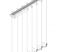 Lamellgardin med inbyggd elmotor 24 VDC