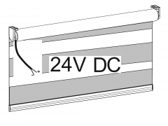 Duo rullgardin med 24V dc motor