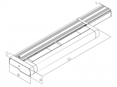 001-Lamellgardin med motor dimensioner