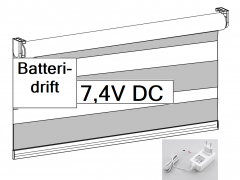 000-Duo rullgardin med motor 7,4 VDC