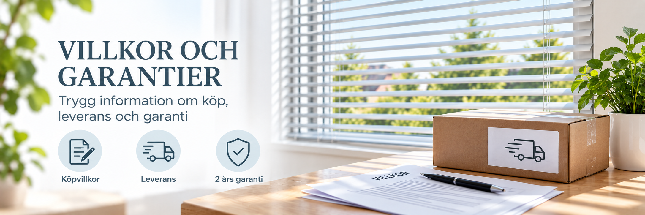 Villkor, garanti & köpvillkor – information