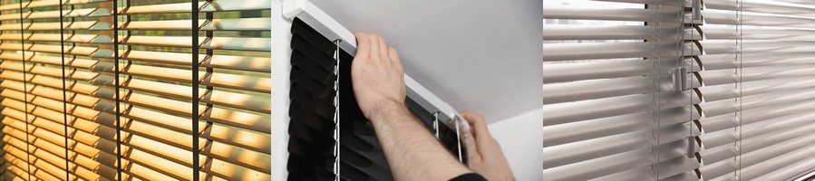 Standard frihanging venetial blinds with plastic wand