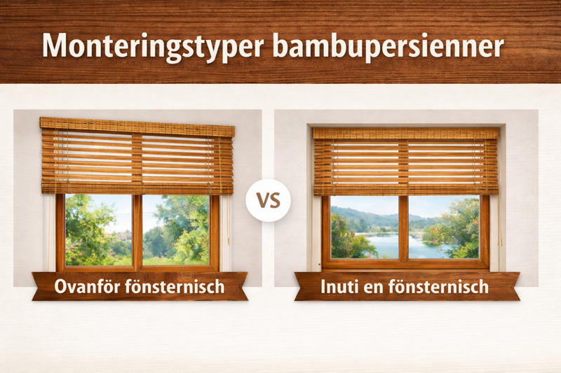 monteringstyper för bambu persienner,