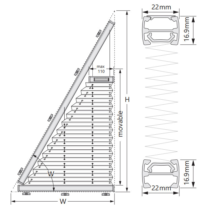 Plissé 20 mm Cosiflor-VS10