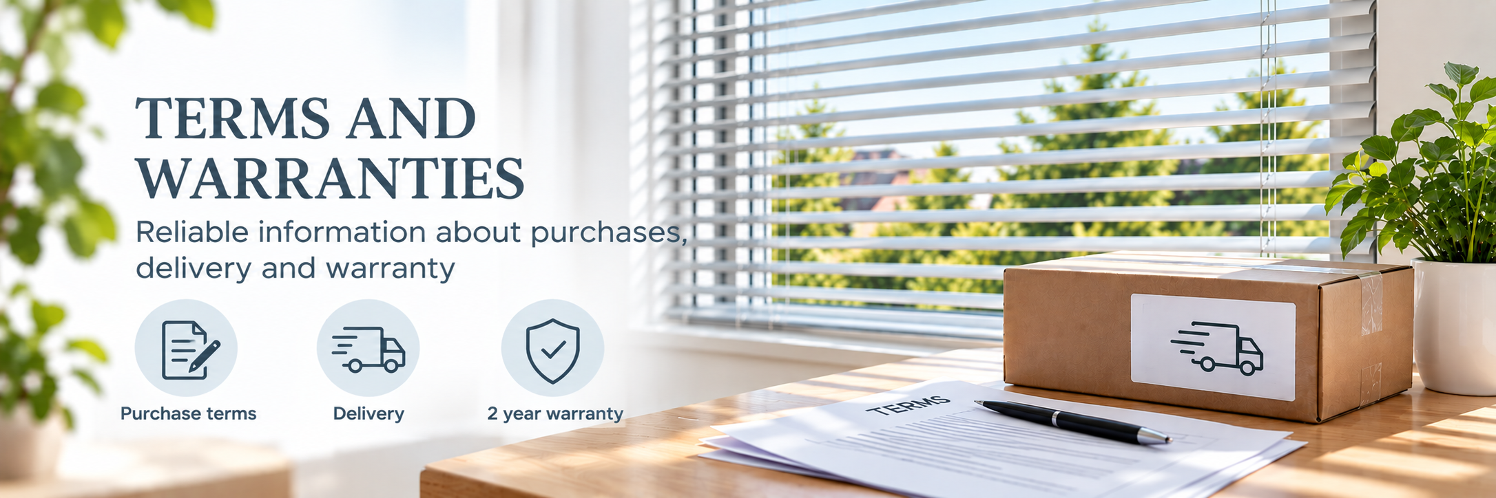Terms, warranty & purchase conditions – information